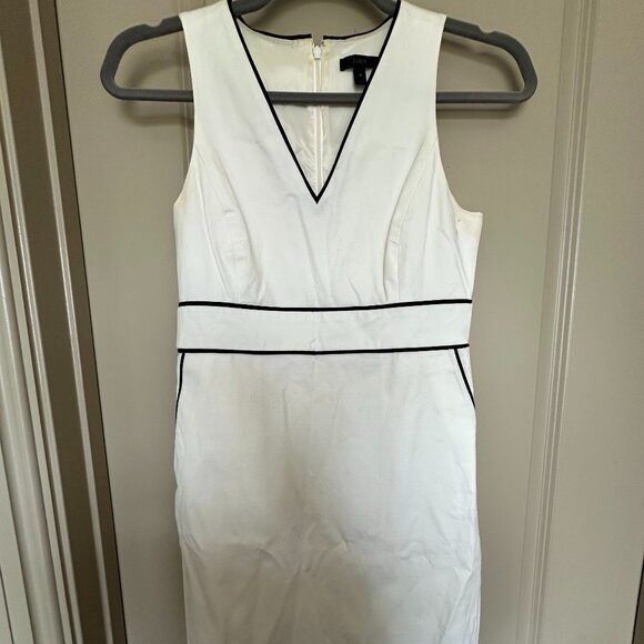 J. Crew Dress, 10, Female, White/Black - Picture 1 of 3